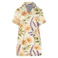 thumbnail image 4 of MEICHEN Lounge Set for Women Pajamas for Women Short Sleeve Sleepwear Soft Button Down Loungewear 2 Piece Satin Shorts Set Summer Essentials Fashion Sleepwear, 4 of 4