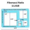 thumbnail image 3 of Plantilla esténcil CLPA de 12,7 cm con proporción áurea y secuencia de Fibonacci, 3 of 6