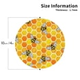 thumbnail image 2 of Fuzoiu Honeycombs Print Leather Coasters Set,Drink Coasters Set of 4,for Tabletop Protection, Durable PVC Coasters,Home Décor and Housewarming Gift-Round Shape, 2 of 6