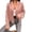 Pink, variant on Mutghys Fringe Jacket for Women Lapel Solid Color Cropped Jackets Daily Party Slim Comfy Winter Outerwear