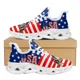 thumbnail image 1 of Zapatillas de deporte de verano con cordones y amortiguación de aire, con estampado de bandera estadounidense de águila americana, de malla, para mujer y hombre, con punta redonda., 1 of 6