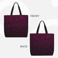 thumbnail image 2 of Pofeuu Dark Purple Glitter Print Tote Bag for Women,Hobo HandBags with Zipper,Large Capacity Casual Shoulder Handbags with Inner Pockets, 2 of 7