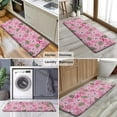 thumbnail image 6 of Pink Breast Cancer and Pioneer Flower Kitchen Rug Mat,Kitchen Runner Rugs Non Skid Washable,Decorative Kitchen Floor Mats for Kitchen,Sink,Laundry,17"x47.2", 6 of 7