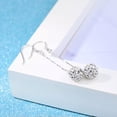 thumbnail image 3 of GKNET 925 Silver 10mm Crystal Ball Dangle Drop Long Earrings Women Jewelry, 3 of 3