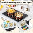 thumbnail image 6 of Costway Play Kitchen for Kids, Wooden Kitchen Playset with Realistic Lights & Sounds Black, 6 of 12