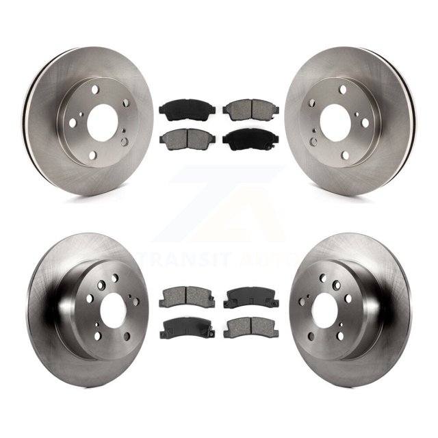Transit Auto Front Rear Disc Brake Rotors and Semi-Metallic Pads Kit for Car Toyota Camry K8S-101049