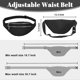 thumbnail image 3 of Black Bum Bag Fashion Waist Pack Bumbag for Women Men Lightweight Fanny Pack with 2 Zip Pockets & Adjustable Strap, 3 of 5
