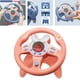 thumbnail image 4 of Juguetes de volante, kilómetro digital de educación temprana para y niñas de vibración simulada Controlador de conducción de juguete , Ronda rosa Hugo Volante simulado, 4 of 8