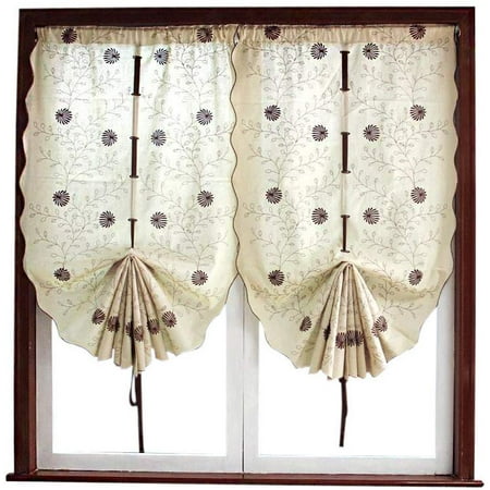 Home Cal Tie Up Curtains Thermal Insulated Blackout Window Shades1