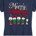 thumbnail image 3 of Peanuts - Merry Christmas Chior - Women's Short Sleeve Graphic T-Shirt, 3 of 6