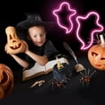 thumbnail image 3 of Halloween Ghosts LED Neon Sign Lights Decorations USB or Battery Powered Tabletop Lamp with Base Scary Halloween Lights Decorations Indoor Home Party Bedroom Kids Room, 3 of 9
