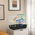 thumbnail image 2 of PawHut Hamster Cage, Multi-Level Small Animals Cage w/ Tunnels, Black, 31", 2 of 10