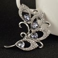 thumbnail image 4 of Broche de flores vintage Sunnimix de cristal para mujer, 4 of 8