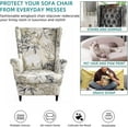 thumbnail image 5 of CHUNTIAN Wingback Chair Covers Slipcovers 2 Piece Stretch Wing Chair Covers Spandex Slipcovers Wingback Sofa Covers Armchair Covers Non-Slip Furniture Protector for Living Room Wingback Chairs, A13, 5 of 5