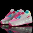 thumbnail image 2 of SDSPEED 7 Colors LED Rechargeable Kids Roller Skate Shoes with Single Wheel Shoes Sport Sneaker, 2 of 4