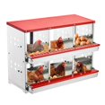 thumbnail image 1 of Caja Nido Metálica para Gallinas – 6 Compartimentos Ventilados con Percha – Fácil Instalación y Limpieza – Ideal para Gallineros (Patos y Aves) – Diseño Robusto – Color Gris – 1 Unidad, 1 of 8