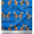 thumbnail image 1 of Soimoi Polyester Crepe Fabric Deer Animal Print Fabric by The Yard 42 Inch Wide, 1 of 3