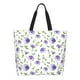thumbnail image 1 of Balery Purple Chicory Bolsa Tote Estilo Estético con Cremalleras, Bolsa de Hombro, Bolsa de Compras Grande y Plegable, 1 of 8