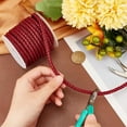 thumbnail image 3 of 10 Yards Round Braided Leather Cord 5.5mm Leather Rope Red Jewelry Craft Cord Tie Cording Leather Strap Bolo Cord for DIY Bracelets Necklaces Jewelry Crafts Belt Wrapping Christmas Decor, 3 of 9