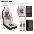 thumbnail image 7 of Xoenoiee Wolf Butterfly Flower Pattern 5 Pieces Car Seat Covers Full Set, PU Leather Auto Front Sear Covers, Auto Seat Belt Cover, Center Console Armrest Cover for Truck SUV, 7 of 7