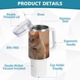 thumbnail image 4 of Cat Iceberg Clouds Sunlight 40 oz Tumbler with Handle Insulated&nbsp;Travel Mug&nbsp;Lid Straw Leak Proof Steel Vacuum Water Bottles Glasses Fits in Car Cup Holder, 4 of 7