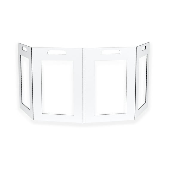 Desk Buddy - Windowed - White Kraft - 23L" x 11.25W" x 15H"