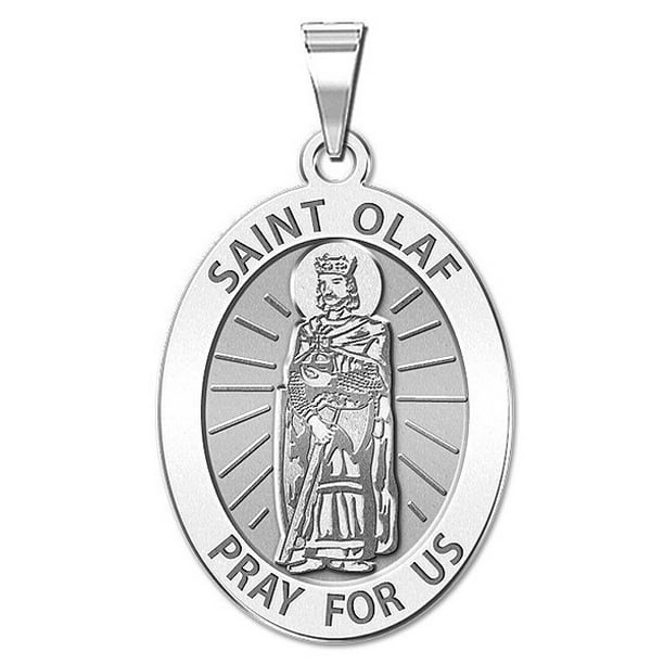 Picturesongold Com Saint Olaf Of Norway Religious Medal 2 3 Inch X 3 4 Inch Sterling Silver Walmart Com Walmart Com