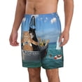 thumbnail image 2 of Goofa Two Brave Cats Are Floating On The Sea Iceberg Printed Mens Swim Trunks Summer Quick Dry Short Beach Swimwear Bathing Suits-XX-Large, 2 of 9