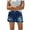 Dark Blue, variant on qucoqpe Women's Distressed Denim Shorts with Button and Pockets Stretch Jean Shorts for Women