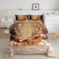 thumbnail image 2 of Feelyou Christmas Carriage 01, Xmas Santa Claus Twin Comforter Sets, Tree Snowflake Reversible Bedding Set, Super Cozy Room Decor,2 Pieces, 2 of 8