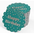 thumbnail image 4 of Inkdotpot Pack Of 50 Happy Birthday Favor Paper Tags Craft Real Rose Gold Foil Hang Tags, 4 of 7