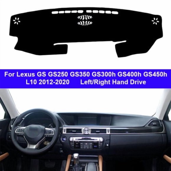 Car Dashboard Protects Cover For Lexus GS GS250 GS350 GS300h GS400h GS450h L10 2012-2020 Black
