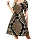 thumbnail image 4 of Vestido de manga corta con estampado de piel de serpiente sintética, traje de verano para mujer, vestidos de mujer, falda de mujer, vestidos para fiesta de boda., 4 of 8