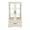 White, variant on Gzxs Lighted Curio Cabinet with Drawer, Vintage Storage Display Cabinet with Adjustable Shelves, Tempered Glass Doors and Mirrored Back Panel, Bulb Included,25.98"L x 11.81"W x 47.44"H, Espresso
