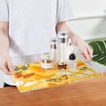 thumbnail image 4 of WOBOGO Acrylic Serving Trays 15.7x11.8 Inch Spill Proof Clear Decorative Organizer with Handle Orange Butterfly, 4 of 7
