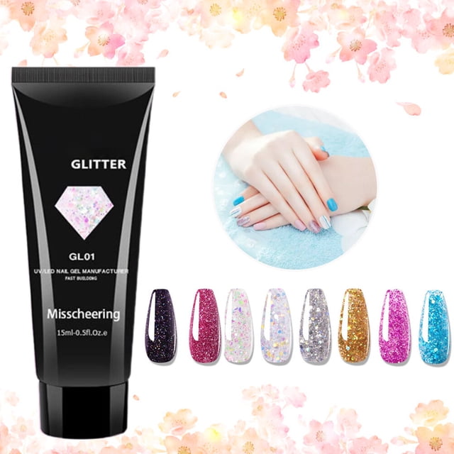 kurtrusly Nail Extension Gel Set Nail Gel Kit Nails Starter Set Professional Kit Nail Manicure Salon Set for Beginners Type4