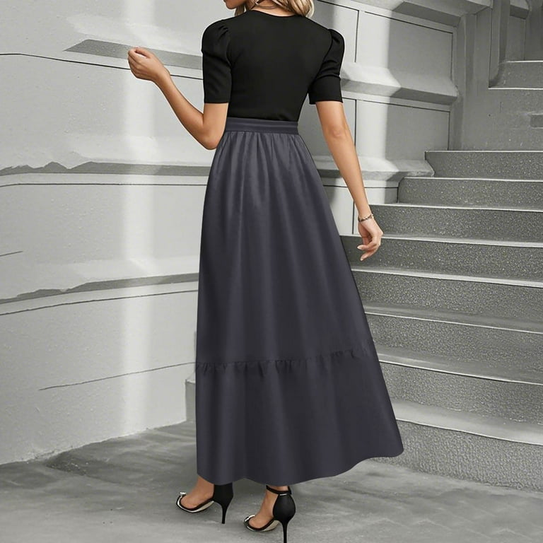 UoCefik Women Maxi Dress Summer Floral Short Sleeve Long Dress with Belt Elegant Patchwork Teacher Flowy Wedding Guest Dresses Dark Gray S - Walmart.com UoCefik Women Maxi Dress Summer Floral Short Sleeve Long Dress with Belt Elegant Patchwork Teacher Flowy Wedding Guest Dresses Dark Gray S - Walmart.com