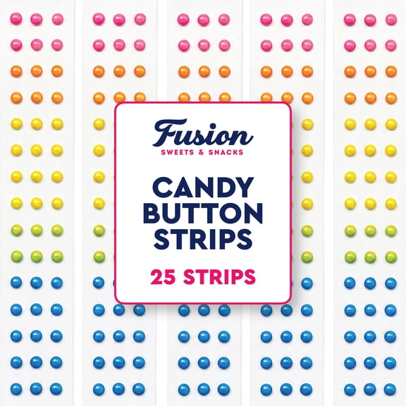 Candy Buttons Strips, Rainbow Buttons on Paper, Approximately 25 Strips of Fruit Flavor Vintage Dots Candies, Pastel Rainbow Candy Buttons on Paper Strips in Bulk