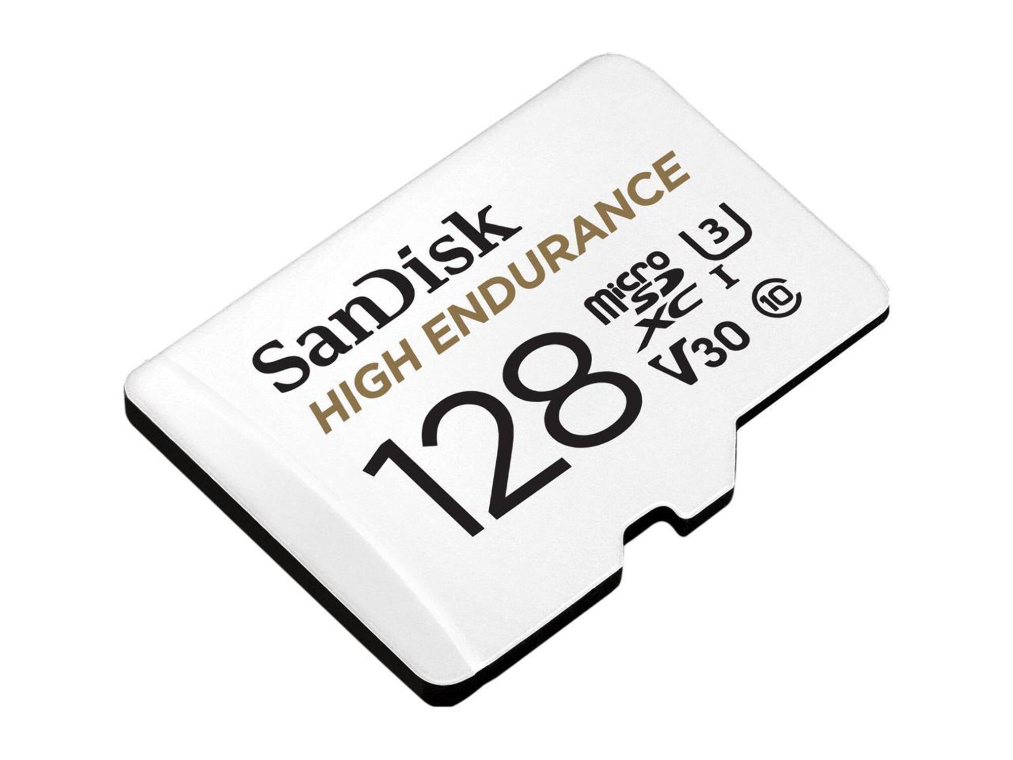 SanDisk High Endurance 128GB Micro SDHC Flash Memory Card with Adapter