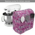 thumbnail image 2 of Feminine Stand Mixer Cover, Cutie Lettering with Crown Pattern and Flower Silhouette Art Illustration, Kitchen Appliance Organizer Bag Cover with Pockets, 5 Quarts, Fuchsia, by Ambesonne, 2 of 4