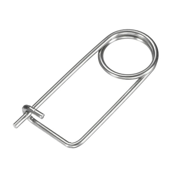 Uxcell 1-Pack Pasador de Seguridad en Forma de Broche, Pines de Acero Inoxidable M3x42, Sujetadores de Broche de Bloqueo Rápido, Clips Retenedores Pesados