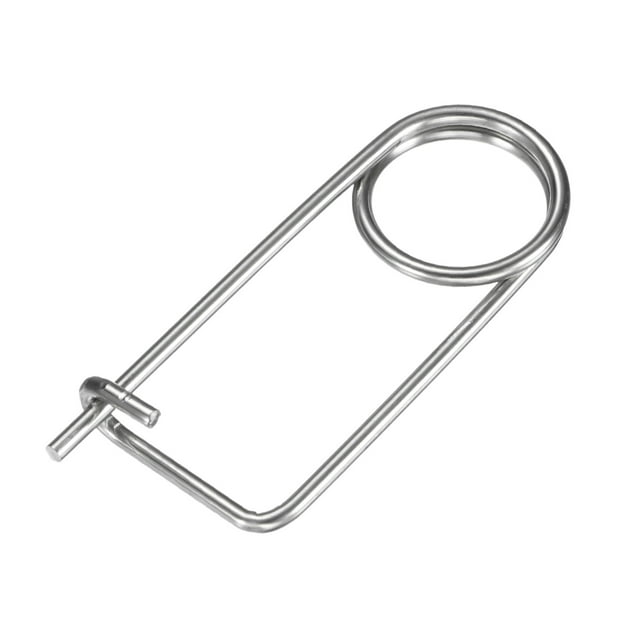 Uxcell 1-Pack Pasador de Seguridad en Forma de Broche, Pines de Acero Inoxidable M3x42, Sujetadores de Broche de Bloqueo Rápido, Clips Retenedores Pesados