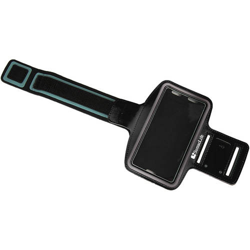 SumacLife Neoprene Adjustable Training Armband With Key Slot for Phones 4.25–4.5 Inch Screens, Black