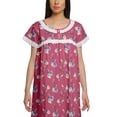 thumbnail image 3 of Moomaya Chemise de Nuit d'Allaitement pour Femmes à Col Rond Imprimée en Popeline de Coton, 3 of 4
