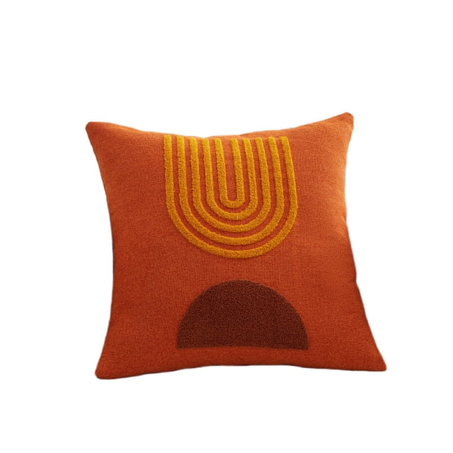 Funda de almohada moderna, abstracta, bordada, 45 x 45 cm, poliéster