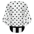 thumbnail image 6 of Black Polka Dots And Stripes Women's V-Neck Blouse With 3/4 Ruffled Bell Sleeves Casual Top Ladies Blouses, 6 of 7