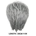 thumbnail image 3 of Adbnpza Half Wigs for Silver Women Human Hair Wig Bundles Decorations Party Cover Silver Gray Wig Headgear Women'S Protective Hair Wig Glueless Closure Wefted Wigs, 3 of 9