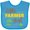 Turquoise, variant on Inktastic Little Farmer Girl Girls Baby Bib