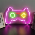 thumbnail image 5 of Panneaux Néon en Forme de Jeu pour Décoration Murale Zone de Jeu Fête Rose, 5 of 5