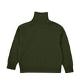thumbnail image 5 of MESSUEN Ladies Sweaters Turtleneck Sweater Women Thermal Sweater for Women Knit Sweater V Neck Sweaters for Women Oversized Sweaters for Women Polo Sweatshirt Blackish Green 3XL, 5 of 9